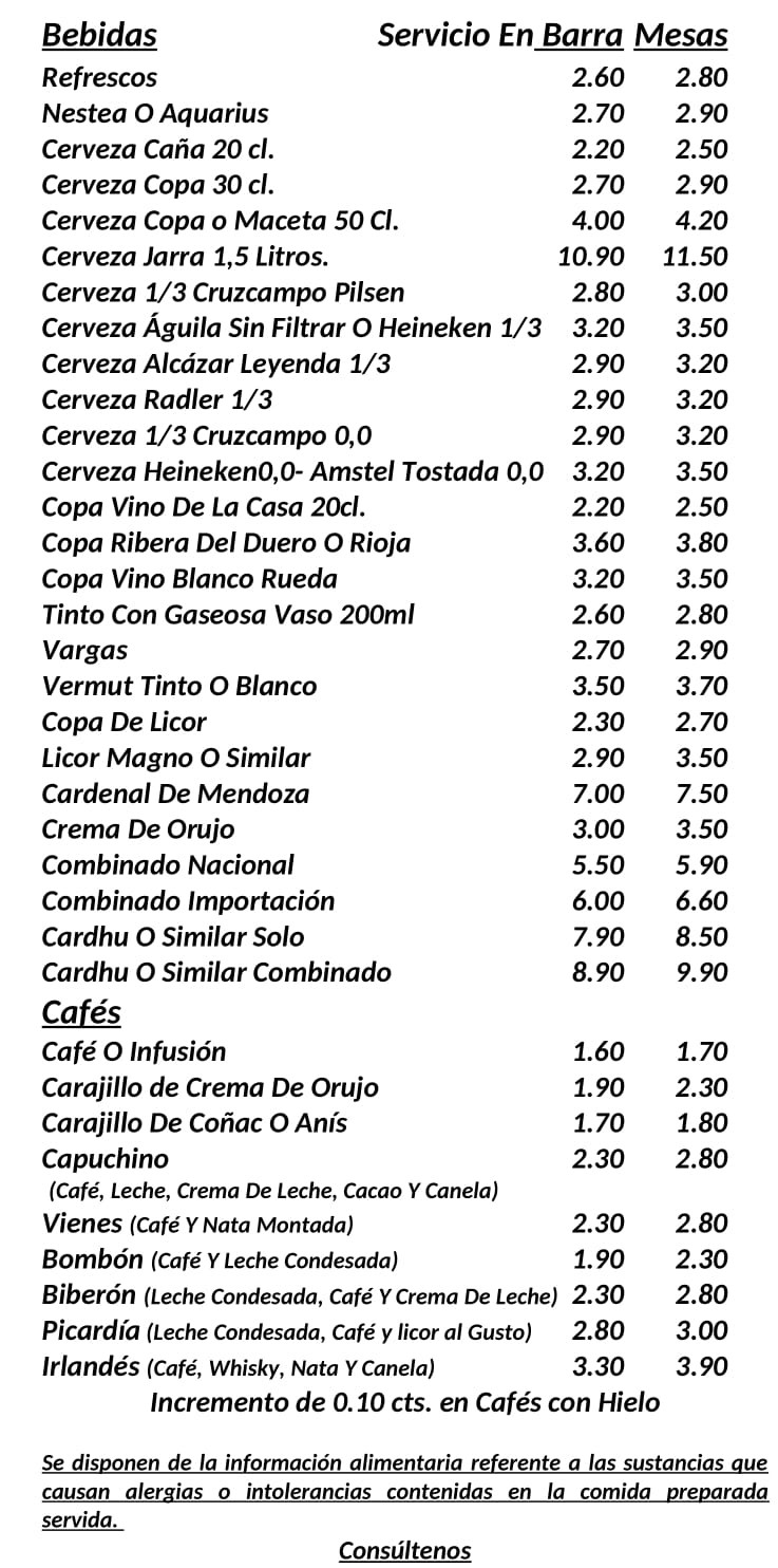 CARTA VERANO 2025-BEBIDAS