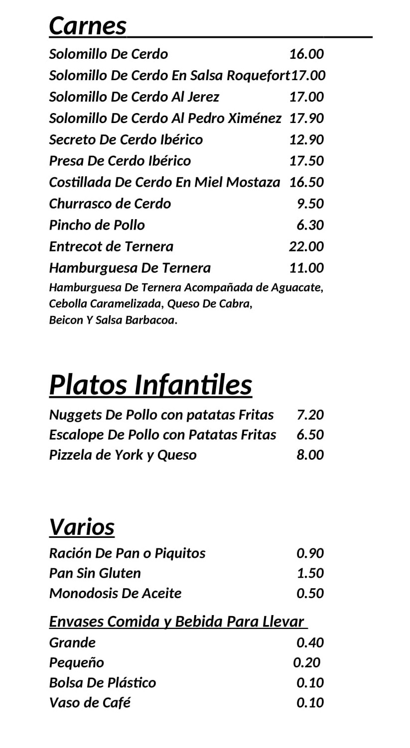 CARTA VERANO 2025-CARNES